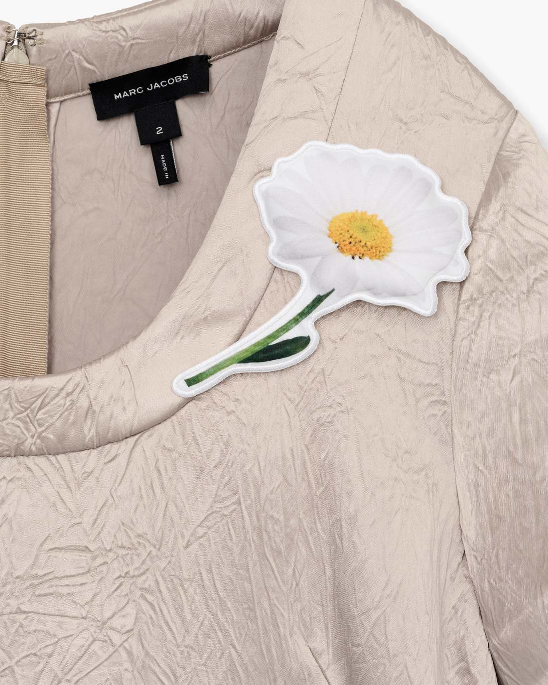 Crushed Satin Dress Champagne Marc Jacobs / READY TO WEAR