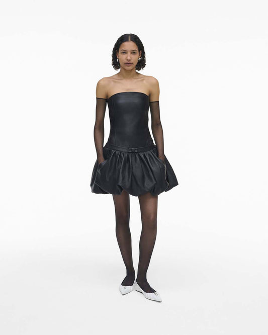The Leather Bubble Dress Black Marc Jacobs / READY TO WEAR