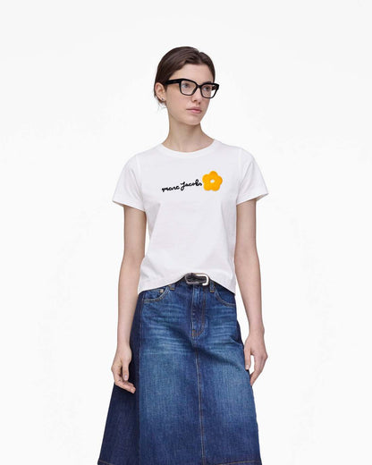 Daisy Logo Slim Tee White Marc Jacobs / READY TO WEAR