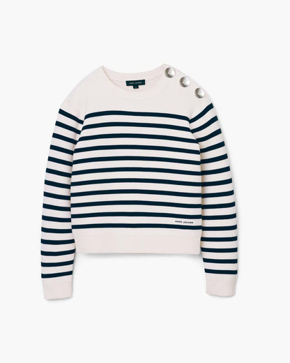 Marc Jacobs Breton Stripe Crewneck White/Navy