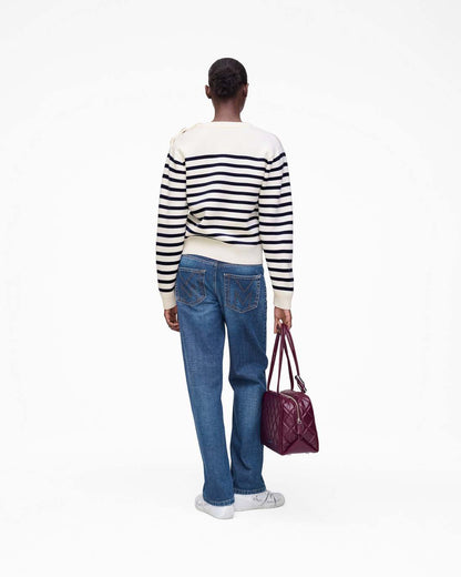 Marc Jacobs Breton Stripe Crewneck White/Navy