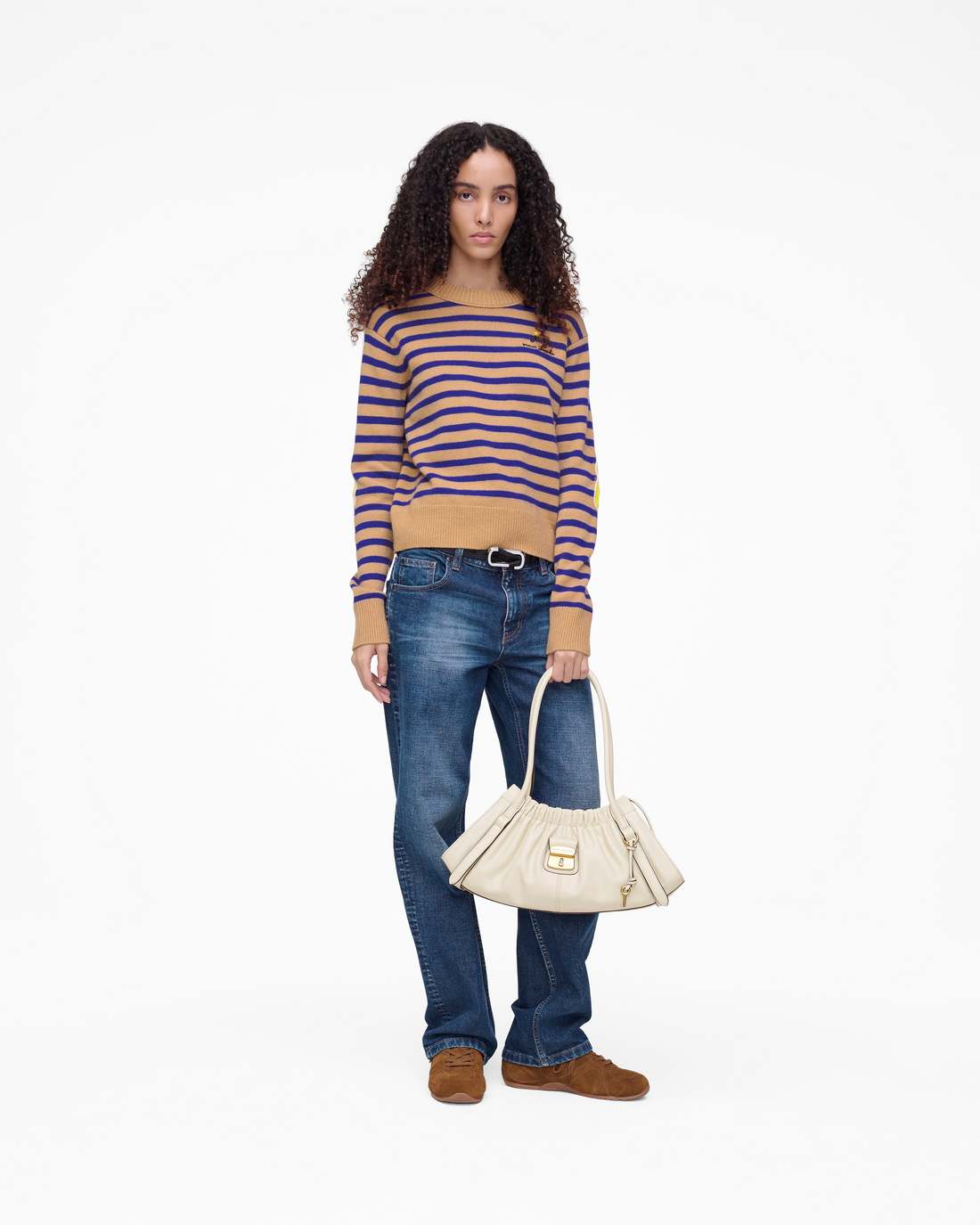 Joy Striped Crewneck Camel/Pansy Marc Jacobs / READY TO WEAR