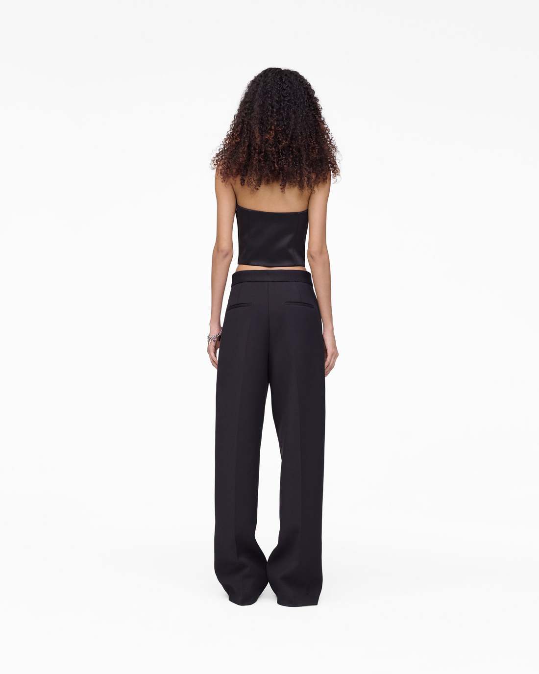 Marc Jacobs Sculpted Satin Halter Top Black