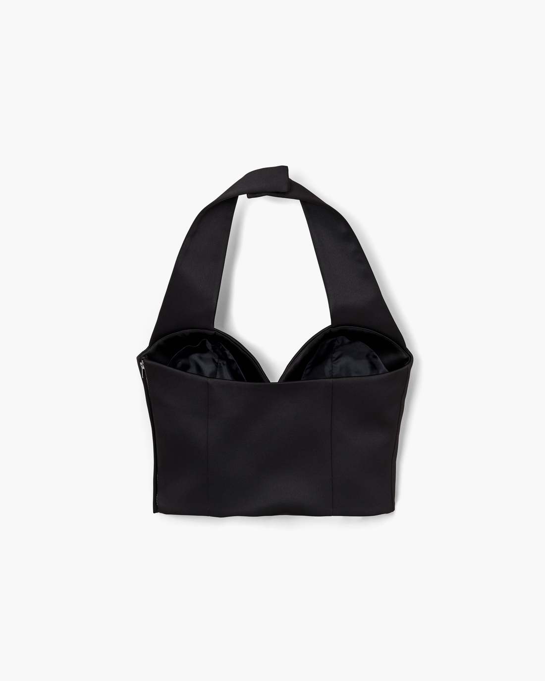 Marc Jacobs Sculpted Satin Halter Top Black