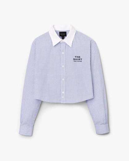 Marc Jacobs The Cropped Femme Shirt Blue Multi