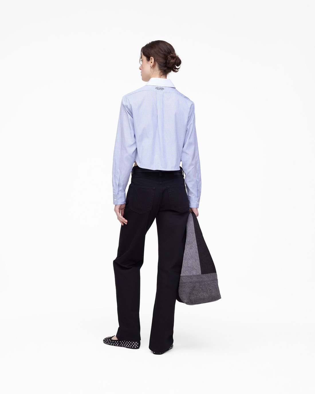Marc Jacobs The Cropped Femme Shirt Blue Multi