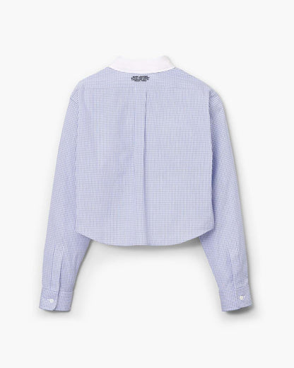 Marc Jacobs The Cropped Femme Shirt Blue Multi