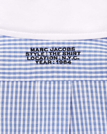 Marc Jacobs The Cropped Femme Shirt Blue Multi