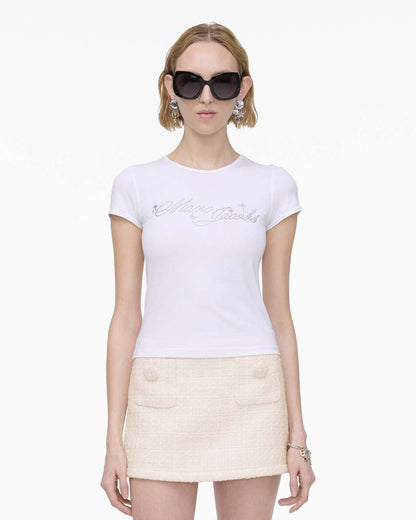 Charm Logo Shrunken Tee White Marc Jacobs / READY TO WEAR|NEW ARRIVALS