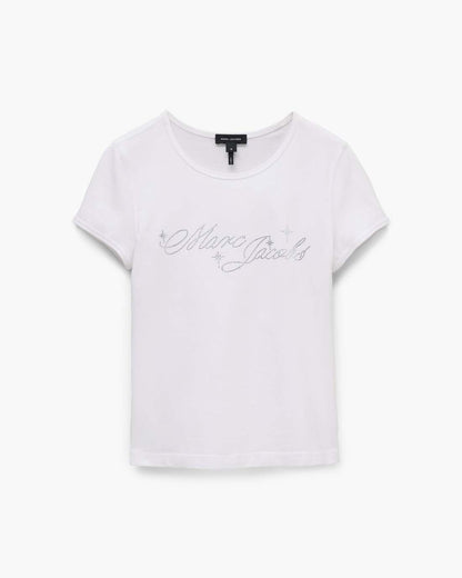 Charm Logo Shrunken Tee White Marc Jacobs / READY TO WEAR|NEW ARRIVALS