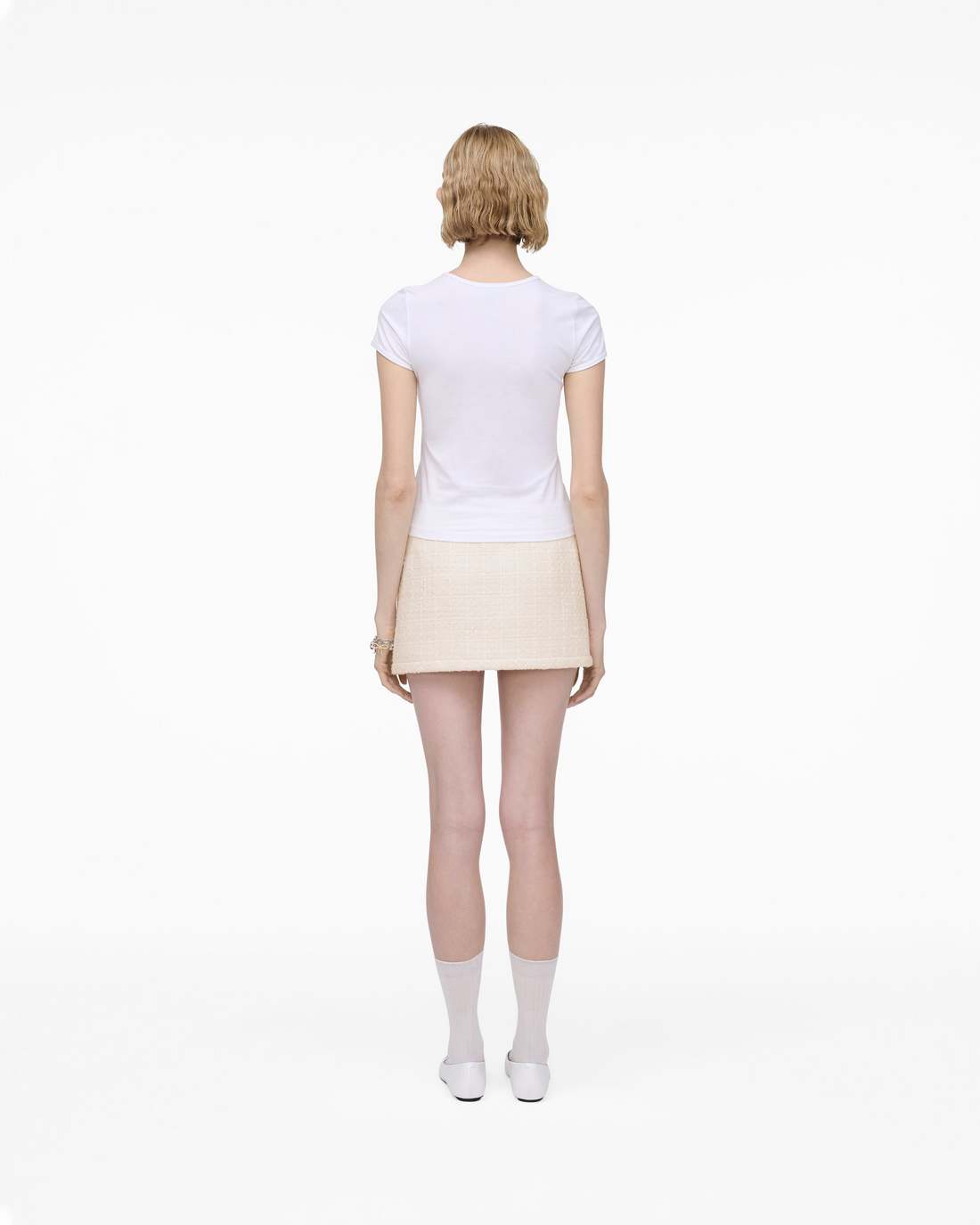 Charm Logo Shrunken Tee White Marc Jacobs / READY TO WEAR|NEW ARRIVALS