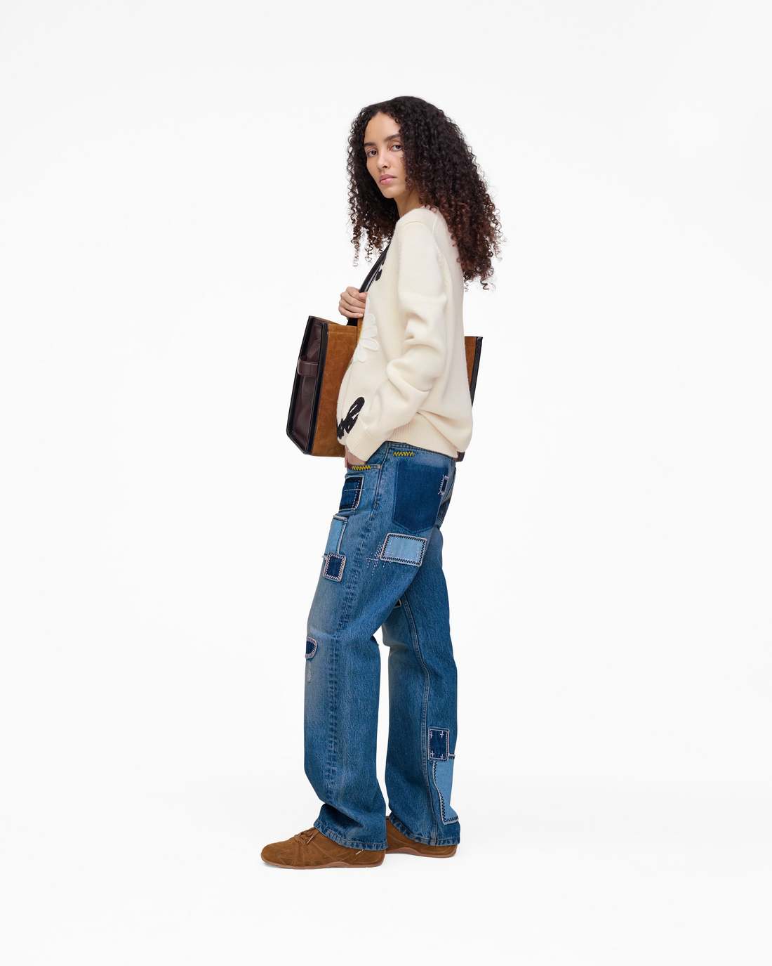 Marc Jacobs Patchwork Straight Jean Bright Indigo
