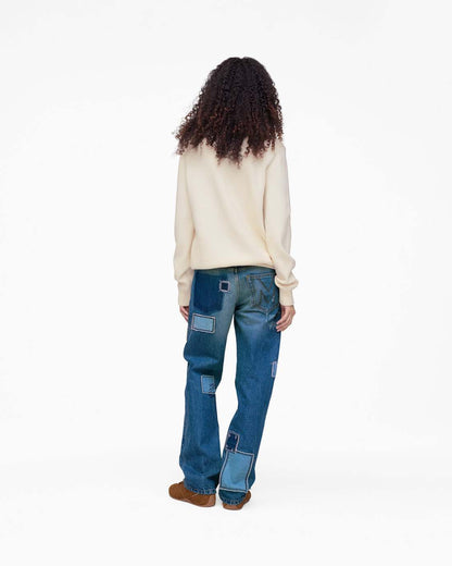 Marc Jacobs Patchwork Straight Jean Bright Indigo