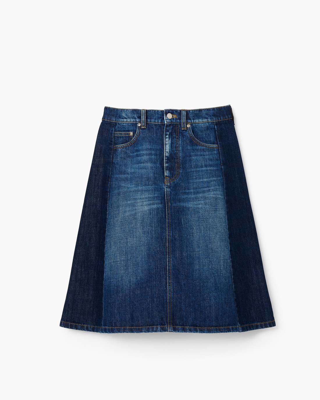 Two Tone Shadow Denim Skirt Dark Slub Indigo Marc Jacobs / READY TO WEAR|NEW ARRIVALS