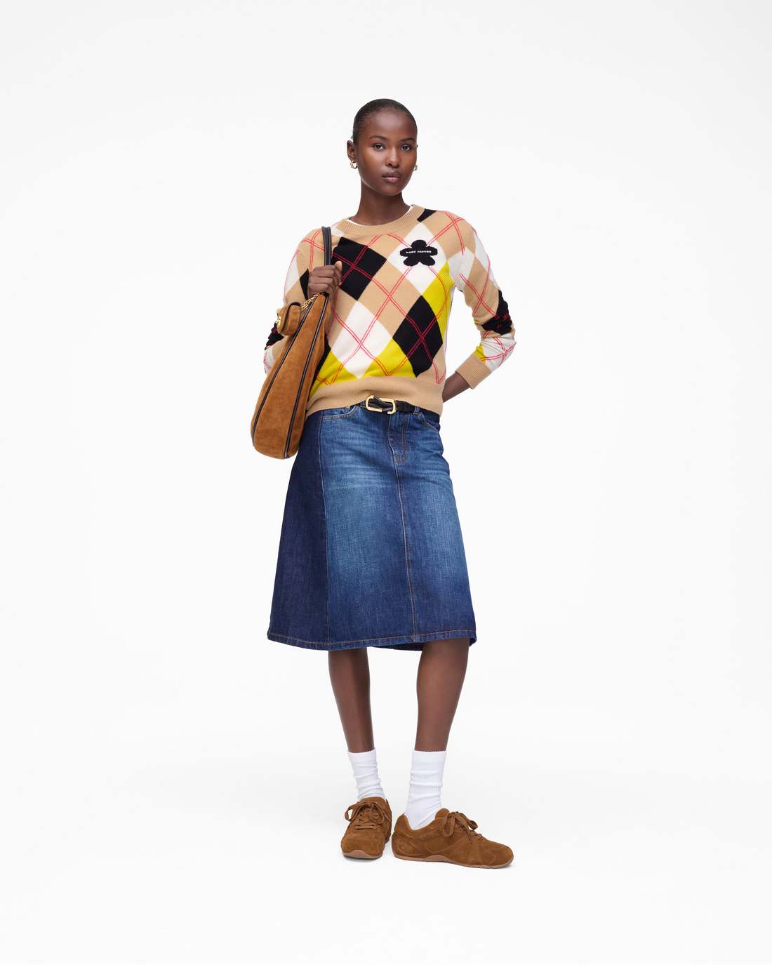 Two Tone Shadow Denim Skirt Dark Slub Indigo Marc Jacobs / READY TO WEAR|NEW ARRIVALS