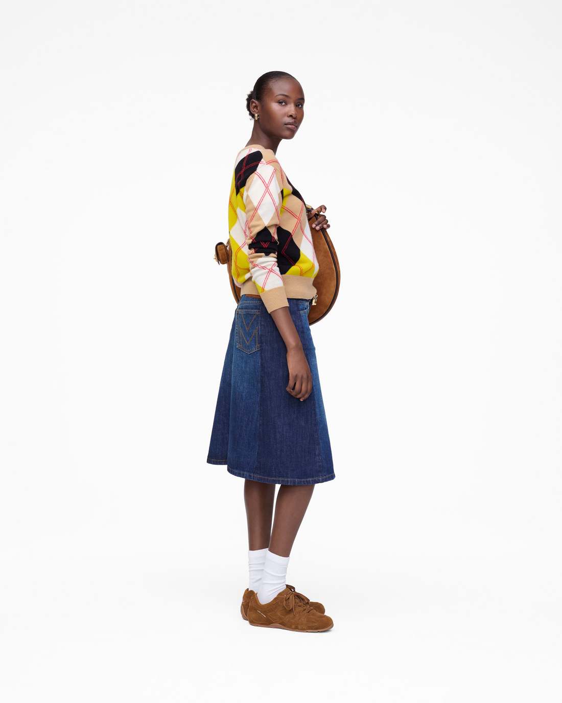 Two Tone Shadow Denim Skirt Dark Slub Indigo Marc Jacobs / READY TO WEAR|NEW ARRIVALS