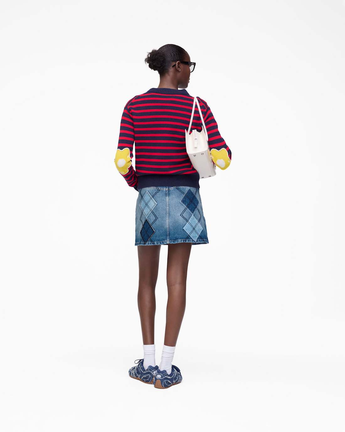 Argyle Patchwork Mini Skirt Bright Indigo Marc Jacobs / READY TO WEAR