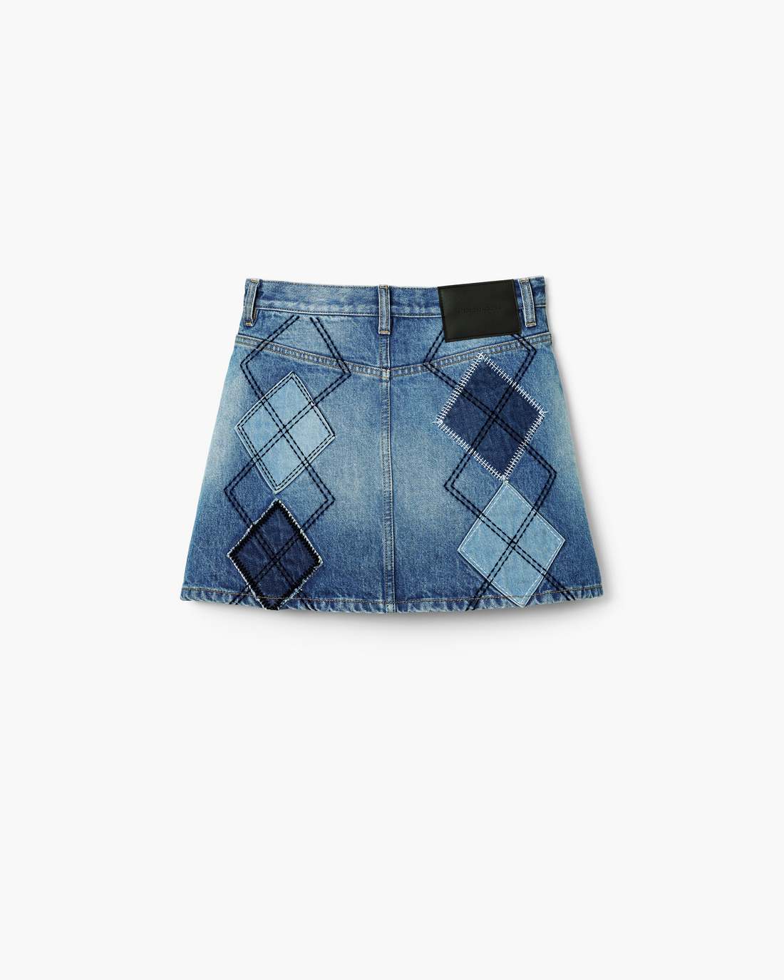 Argyle Patchwork Mini Skirt Bright Indigo Marc Jacobs / READY TO WEAR