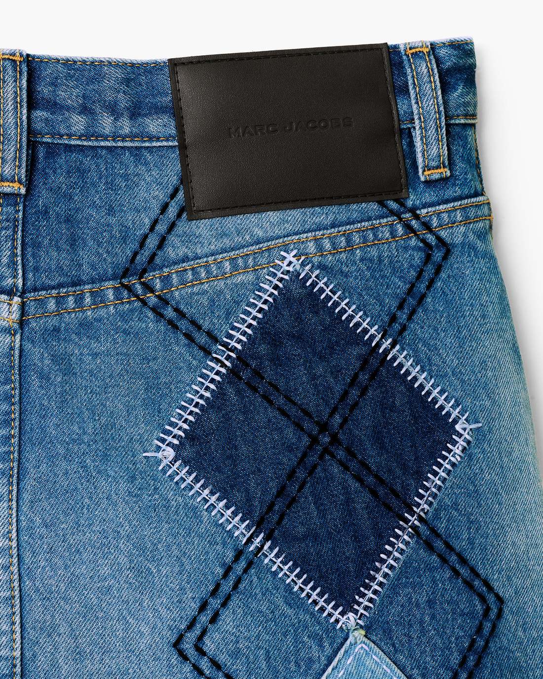 Argyle Patchwork Mini Skirt Bright Indigo Marc Jacobs / READY TO WEAR