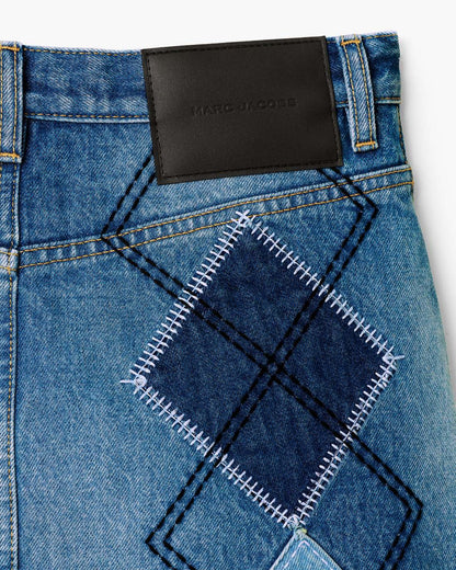 Argyle Patchwork Mini Skirt Bright Indigo Marc Jacobs / READY TO WEAR