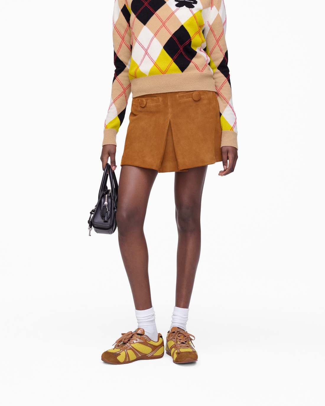 Suede Box Pleat Mini Skirt Copper Marc Jacobs / READY TO WEAR|NEW ARRIVALS