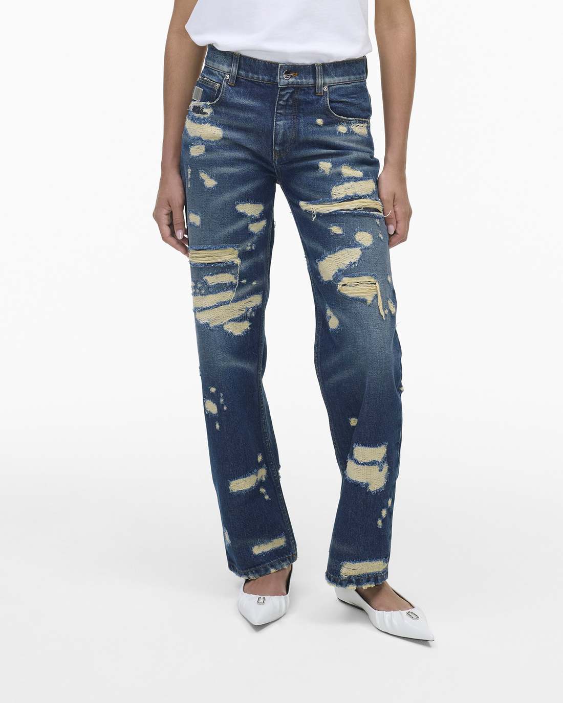 The Rip And Repair Straight Jean Punk Indigo Marc Jacobs / READY TO WEAR