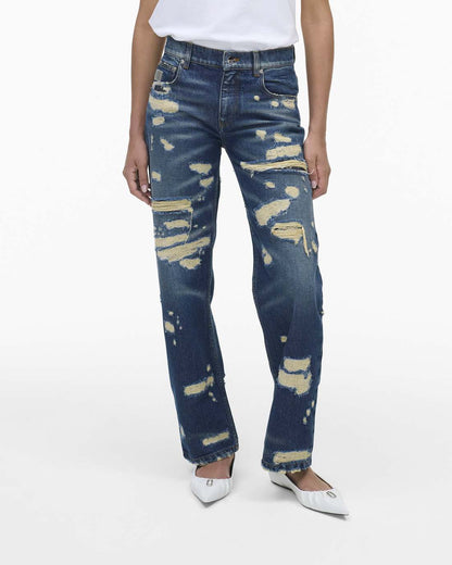 The Rip And Repair Straight Jean Punk Indigo Marc Jacobs / READY TO WEAR