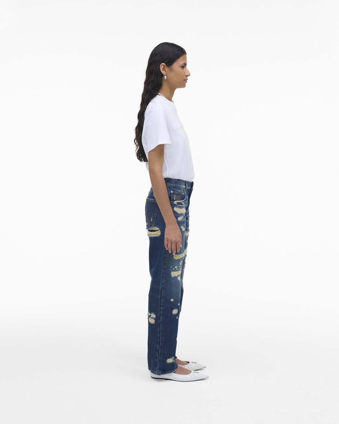 The Rip And Repair Straight Jean Punk Indigo Marc Jacobs / READY TO WEAR