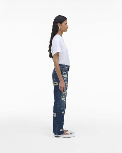 The Rip And Repair Straight Jean Punk Indigo Marc Jacobs / READY TO WEAR