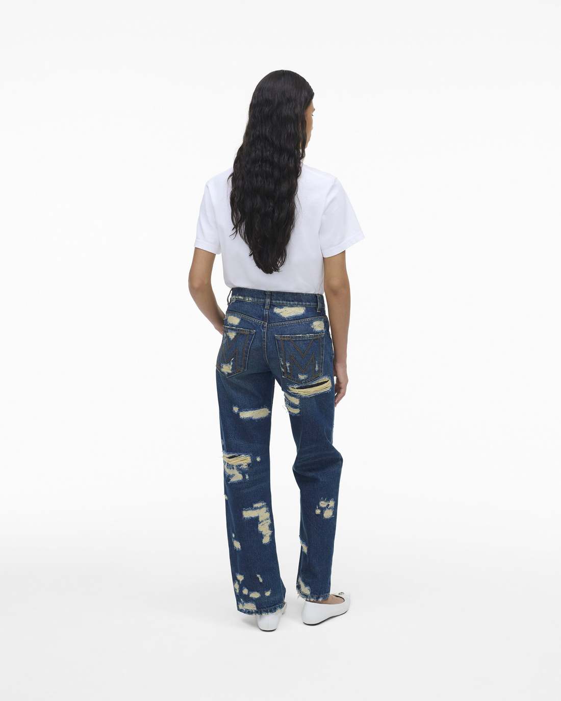The Rip And Repair Straight Jean Punk Indigo Marc Jacobs / READY TO WEAR