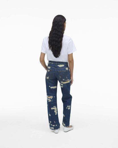 The Rip And Repair Straight Jean Punk Indigo Marc Jacobs / READY TO WEAR