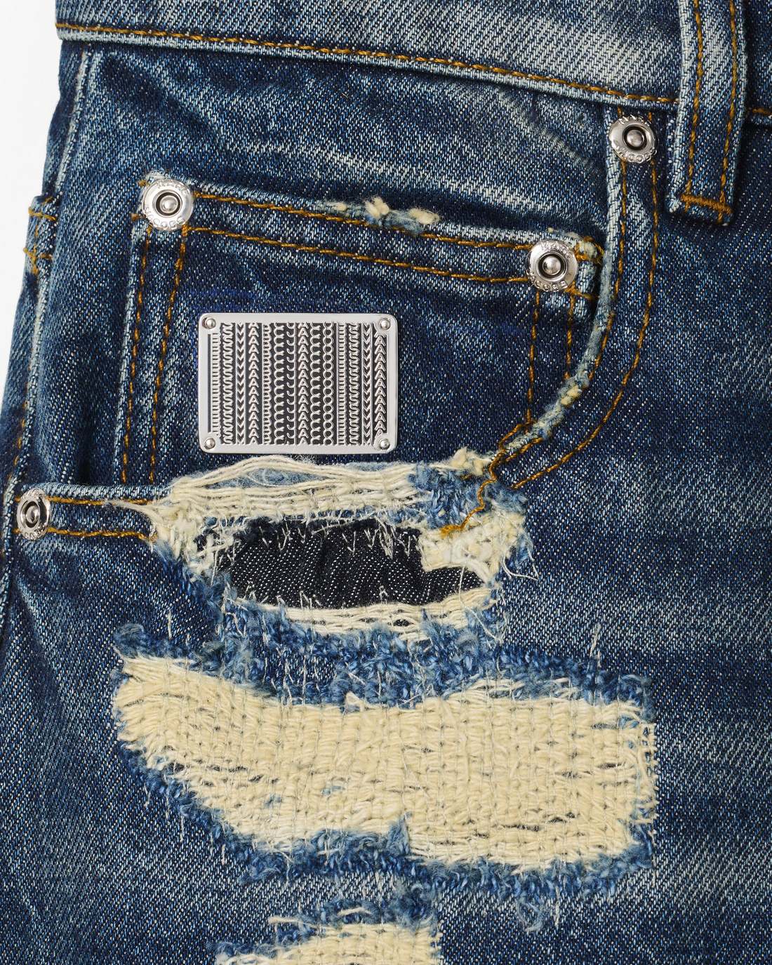 The Rip And Repair Straight Jean Punk Indigo Marc Jacobs / READY TO WEAR