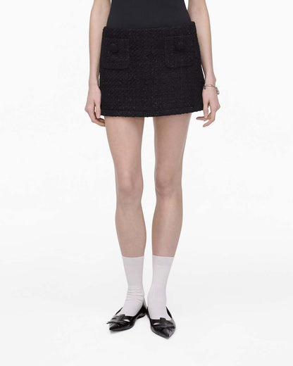 Tweed Mini Skirt Black Marc Jacobs / READY TO WEAR
