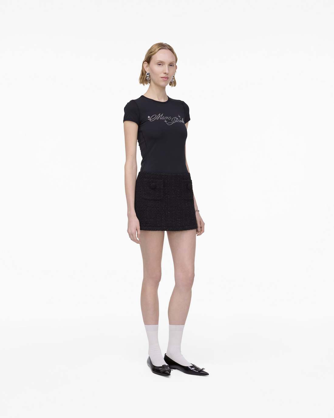 Tweed Mini Skirt Black Marc Jacobs / READY TO WEAR