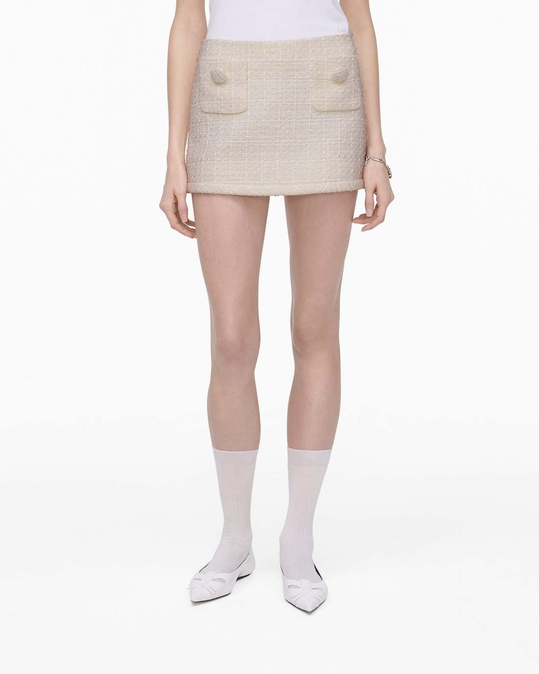 Tweed Mini Skirt Ivory Marc Jacobs / READY TO WEAR