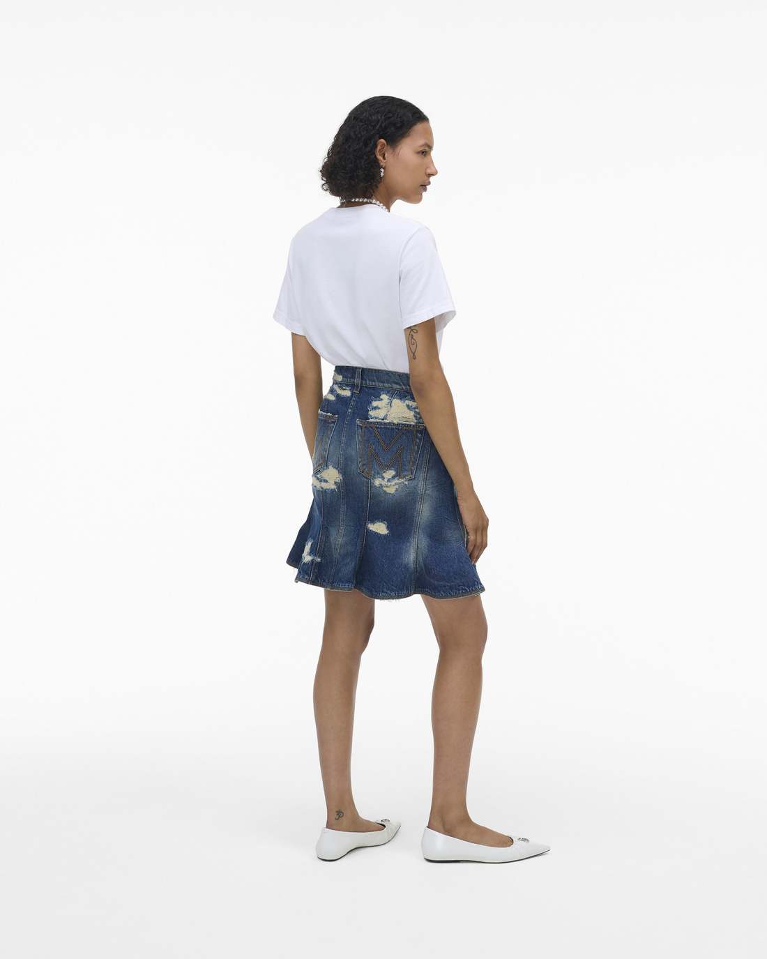 The Rip And Repair Fluted Mini Skirt Punk Indigo Marc Jacobs / READY TO WEAR
