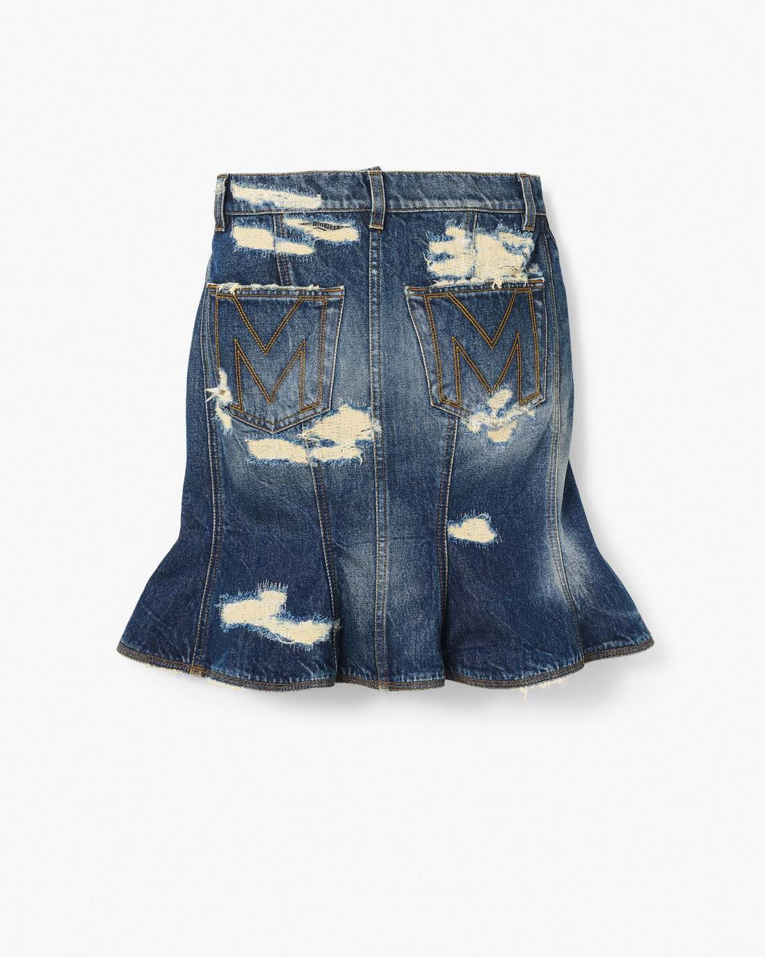 The Rip And Repair Fluted Mini Skirt Punk Indigo Marc Jacobs / READY TO WEAR