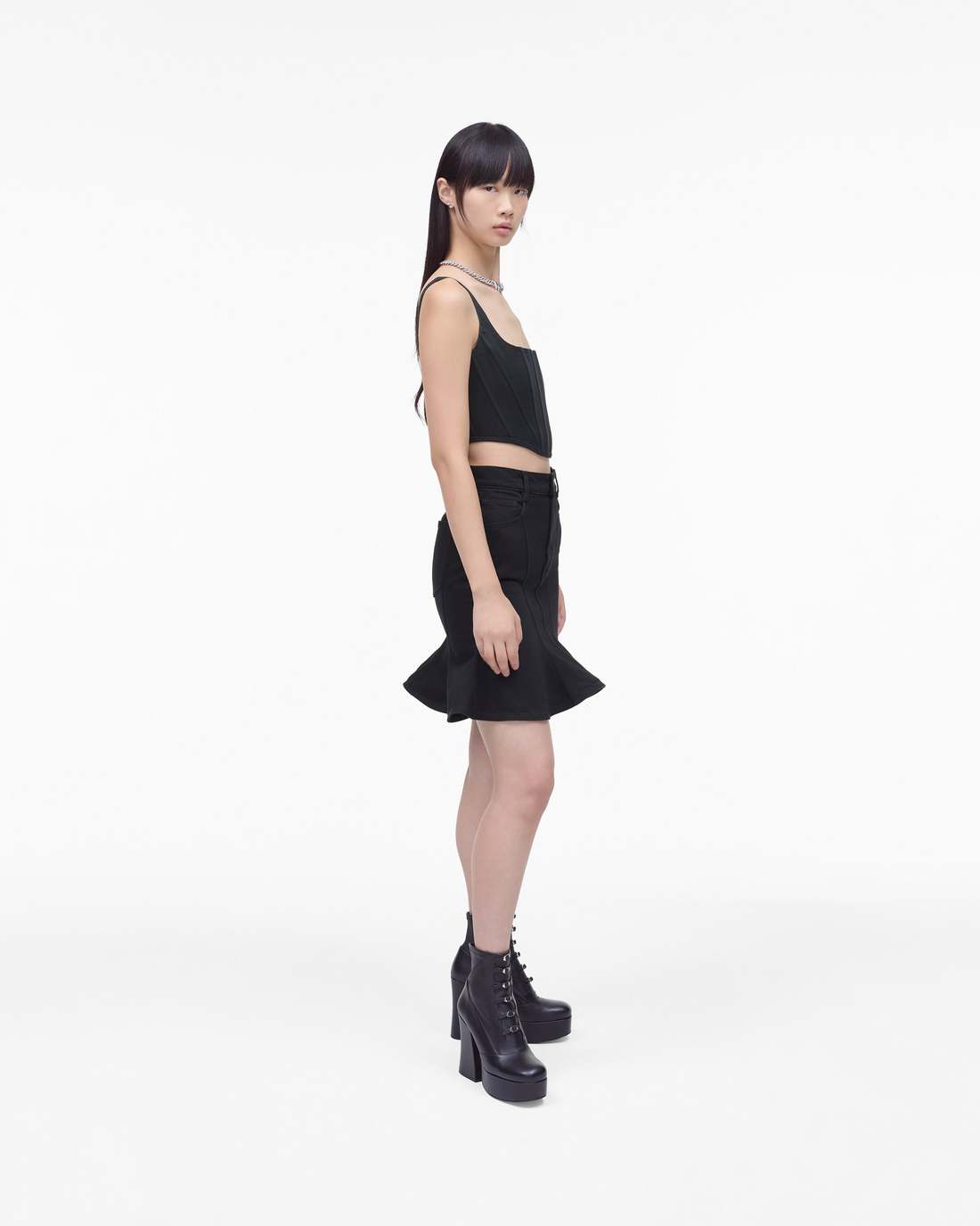 The Fluted Mini Skirt Black Marc Jacobs / READY TO WEAR