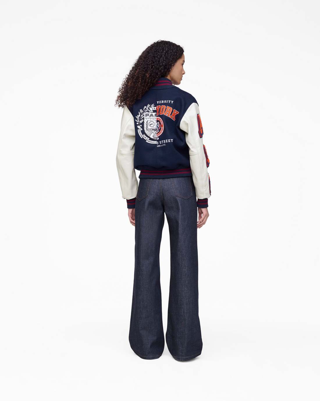 The A.P.C. X Marc Jacobs  Varsity Jacket Dark Navy/White Marc Jacobs / READY TO WEAR