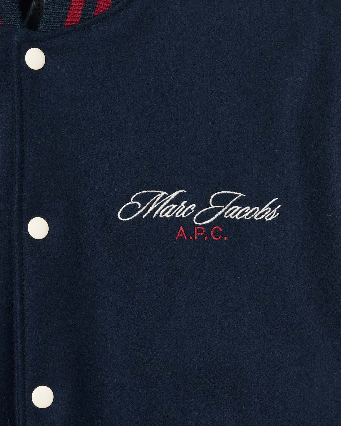 The A.P.C. X Marc Jacobs  Varsity Jacket Dark Navy/White Marc Jacobs / READY TO WEAR