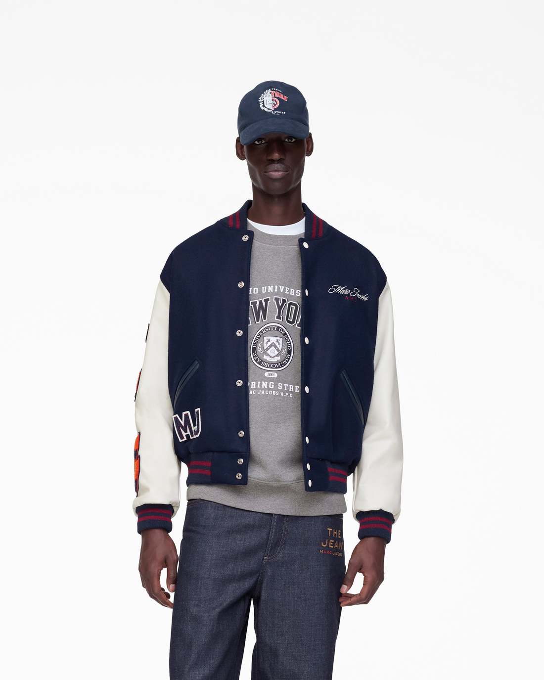 The A.P.C. X Marc Jacobs  Varsity Jacket Dark Navy/White Marc Jacobs / READY TO WEAR
