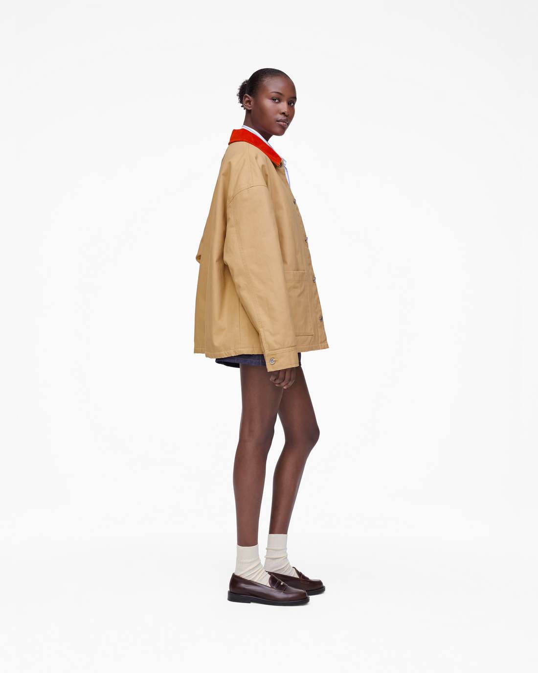 The A.P.C. X Marc Jacobs Stoned Canvas Unisex Jacket Camel Marc Jacobs / READY TO WEAR