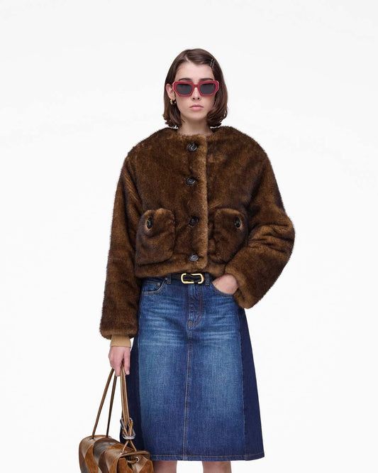 Teddy Cropped Jacket Ebony Marc Jacobs / READY TO WEAR|NEW ARRIVALS
