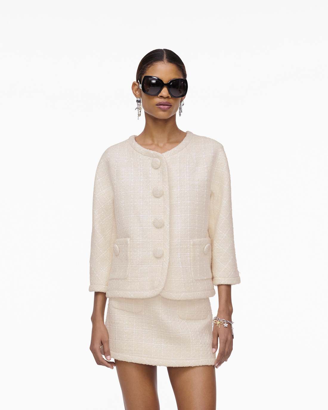 Tweed Backwards Lady Jacket Ivory Marc Jacobs / READY TO WEAR