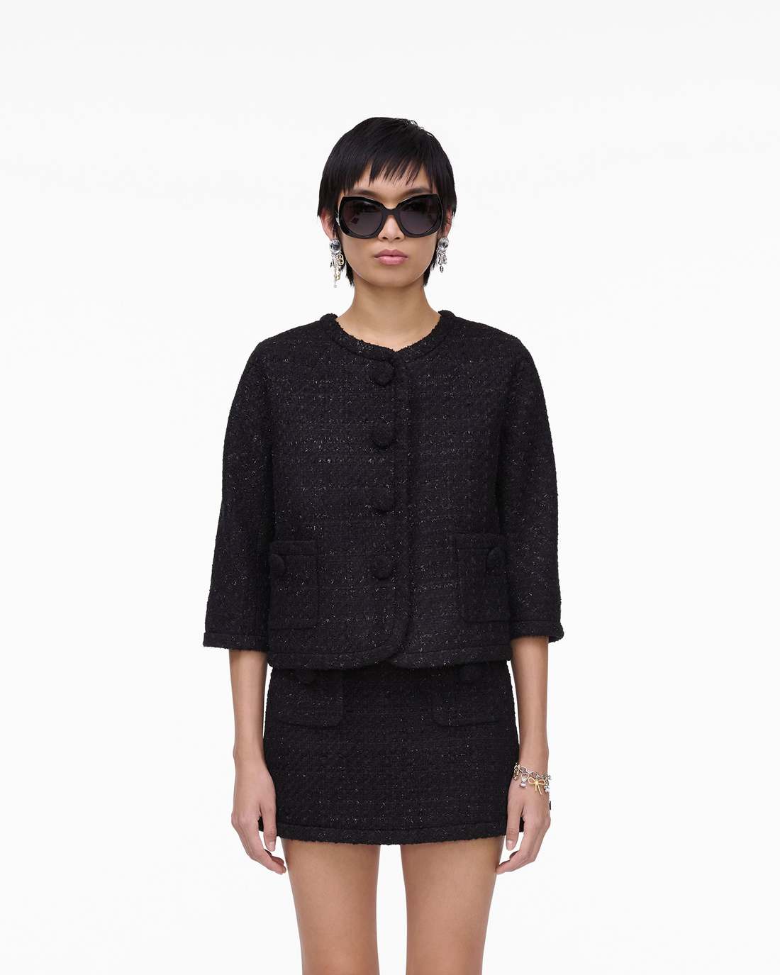Tweed Backwards Lady Jacket Black Marc Jacobs / READY TO WEAR