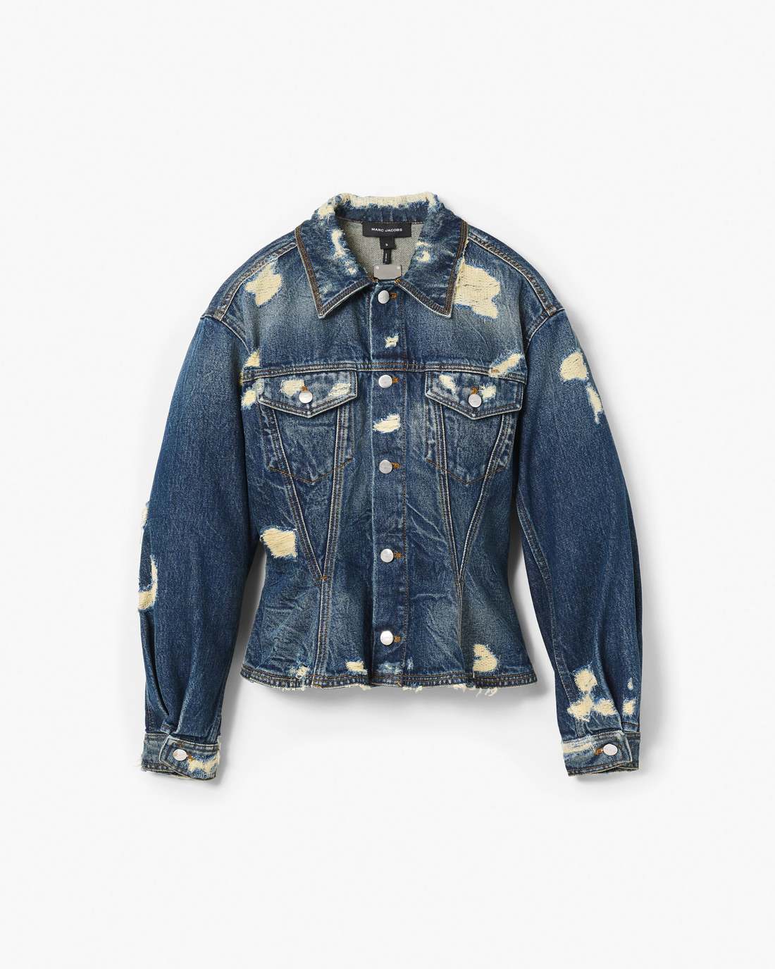 The Rip And Repair Fluted Denim Jacket Punk Indigo Marc Jacobs / READY TO WEAR