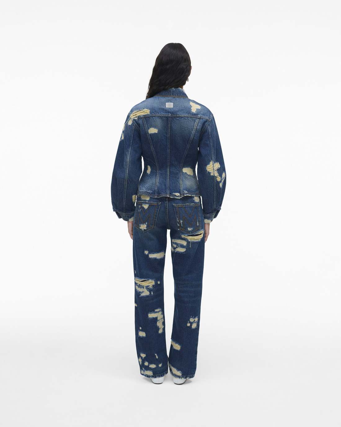 The Rip And Repair Fluted Denim Jacket Punk Indigo Marc Jacobs / READY TO WEAR