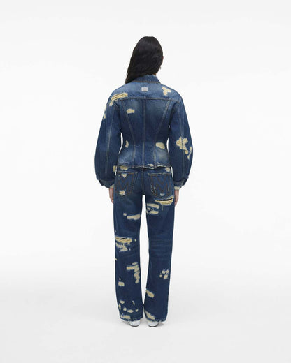 The Rip And Repair Fluted Denim Jacket Punk Indigo Marc Jacobs / READY TO WEAR