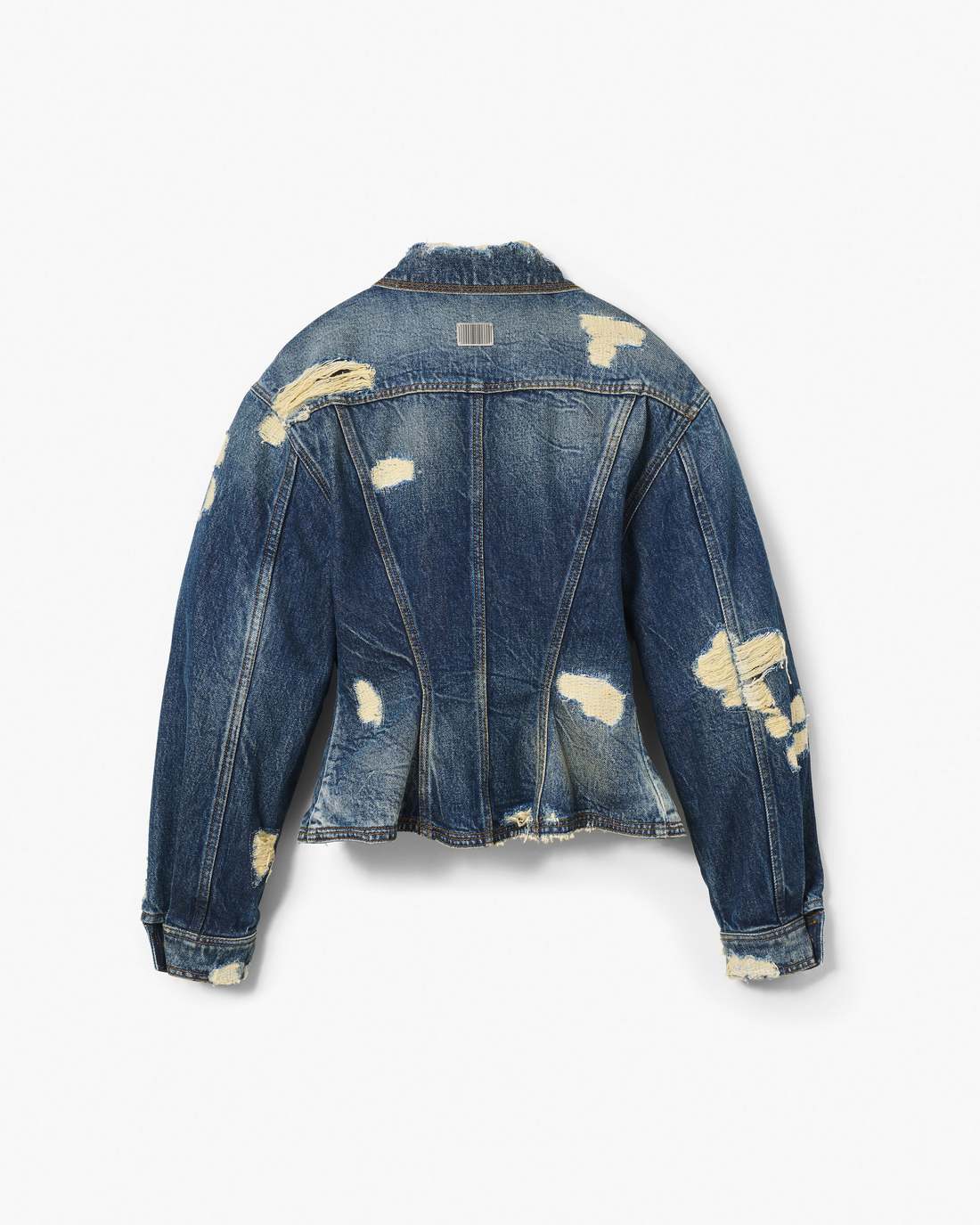 The Rip And Repair Fluted Denim Jacket Punk Indigo Marc Jacobs / READY TO WEAR
