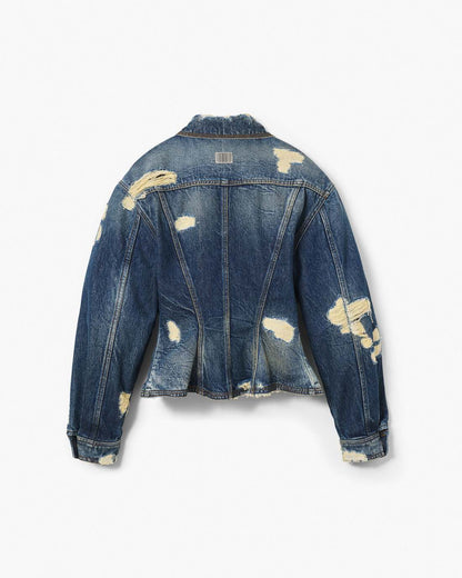 The Rip And Repair Fluted Denim Jacket Punk Indigo Marc Jacobs / READY TO WEAR